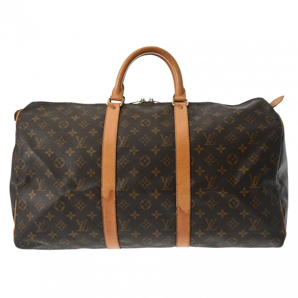 Louis Vuitton Keepall Bag Boston Brown Canvas Monogram - Picture 2 of 11